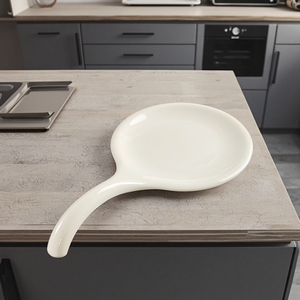 Plato redondo de melamina para <span class=keywords><strong>Pizza</strong></span> de 7,5 pulgadas, nuevo diseño, suministro para restaurante, plato hondo duradero con mango de plástico - Product Image 1