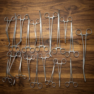 Juego de 20 Pinzas Vasculares para Cirugía, Instrumentos para Procedimientos Cardiovasculares, Juego de Instrumentos Vasculares de Acero Inoxidable Alemán - Product Image 1
