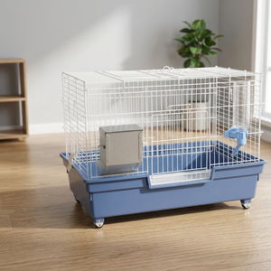 743 Rabbit Ferret & Chinchilla Cage with Snap Button Closure Metal & <b>Plastic</b> Construction <b>Plastic</b> Tray - Product Image 3
