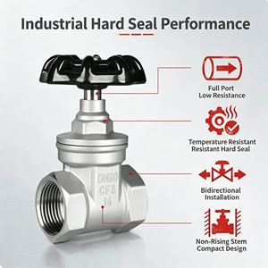 SS304 Internal Thread Hard <b>Sealing</b> Water Gate Z15W-16P Screw Type Bi-directional DN15-DN50 Pipeline Shut-off - Product Image 2