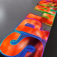 Letrero LED 3D de Acrílico con Iluminación Frontal Personalizado, con Tiras LED RGB para Publicidad Comercial y Uso en Exteriores