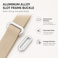 Meetee XP390 Boucle de réglage de sangle en alliage d'aluminium, boucle coulissante ovale pour sac, accessoires DIY pour bandoulière de sac à main