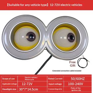 <span class=keywords><strong>ไฟ</strong></span>หน้า<span class=keywords><strong>มอเตอร์ไซค์</strong></span>ดัด<span class=keywords><strong>แปลง</strong></span> 12V รุ่น GOGO <span class=keywords><strong>ไฟ</strong></span>หน้ารถยนต์<span class=keywords><strong>ไฟ</strong></span>ฟ้าแบบตาโต ขนาดเล็ก สำหรับ<span class=keywords><strong>ไฟ</strong></span> LED สีเหลือง พร้อมเลนส์ 2 ชิ้น - Product Image 3