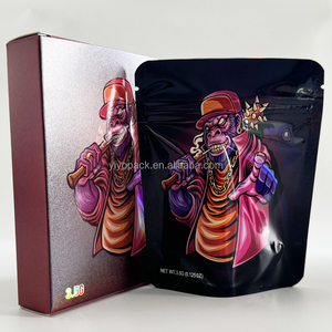 Venta caliente 3,5G 7g 14g 1lb Mylar Bag con Box Set Custom 3,5 Exotic Mylar Bag con caja de embalaje Holograma en stock con <span class=keywords><strong>mi</strong></span> logotipo - Product Image 5