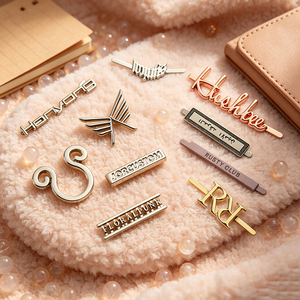 Personalized Engraved Metal <b>Name</b> <b>Tag</b> Wholesale Custom Brand Logo Metal Label for Scarf Shoe Apparel Garment Accessories - Product Image 3