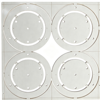 Circuit imprimé LED circulaire simple face FR4, carte de circuit imprimé LED circulaire à masque blanc, PCB annulaire creux pour éclairage LED annulaire