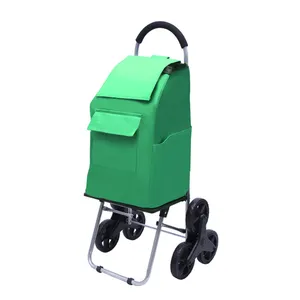 Tianyu 50 Kg Multi-function Shopping Cart Trolley Stair Climbing Front Zipper Pocket Folding Carton Plastic-50 Kg Capacity