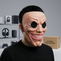 Masque de visage complet en latex effrayant avec de grands dents, yeux creux, pour Halloween, cosplay, accessoires de fête