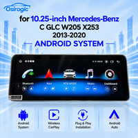 Système multimédia automobile Android 10,25 pouces avec CarPlay sans fil et Android Auto pour Mercedes-Benz C GLC W205 X253 2013-2020 NTG5.0
