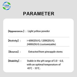 <strong>Bromelain</strong> <strong>Enzyme</strong> 2400 GDU/M-4 YIDA Biotech Natural Food Grade Industrial <strong>Enzyme</strong> Anti-Aging Skincare Meat Tenderizer Digestive - Product Image 2
