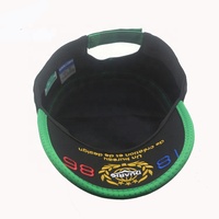Kustom bordir Patch lencana kadet Zigzag jahitan luar ruangan datar atas topi olahraga