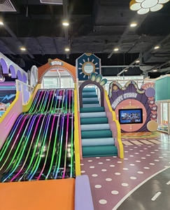Aire de <span class=keywords><strong>jeux</strong></span> intérieure pour enfants Leber, équipement de jeu souple, fosse à balles interactive, <span class=keywords><strong>trampoline</strong></span> pour les enfants de 3 à 12 ans, utilisation en parc d'attractions, acier - Product Image 2
