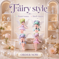 Feenmädchen Engel Prinzessin Figur mit Flügeln für Terrarium Flasche Glas Bastelset DIY Laterne Zahnkrankenpflege Kuchendekoration