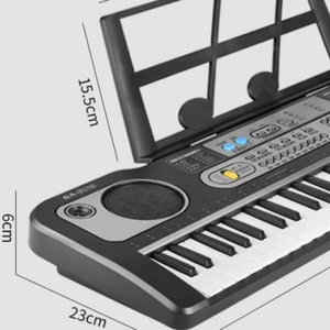 Beginner Kids Electric Piano <b>61</b> <b>Keys</b> Microphone Puzzle Toy Gift Piano Power Supply Plastic Electronic <b>Keyboard</b> - Product Image 6