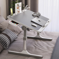 Table de chevet pliable réglable en hauteur, design simple, bureau de dortoir pour étudiants, bureau d'écriture au lit