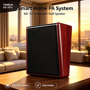 Altavoz de Pared de Madera KD-707A, 10W-15W, 70V-110V, Voltaje Constante, Altavoz de Pared PA para Música Ambiental <span class=keywords><strong>en</strong></span> Escuelas y Tiendas - Product Image 6