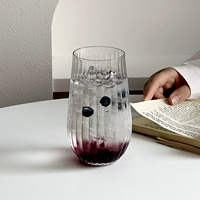 Verre à pied rayé en gros pour vin rouge, champagne, cocktail, jus – Idéal pour la maison et les restaurants, personnalisable avec logo