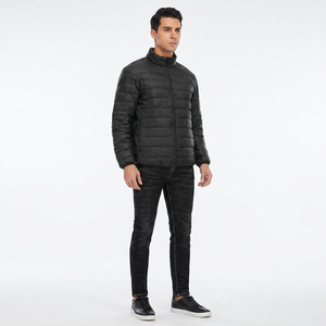 FINER THREADS Veste d'hiver matelassée élégante pour homme avec rembourrage en coton, col montant, fermeture éclair sur le devant, respirante et à séchage rapide - Product Image 1