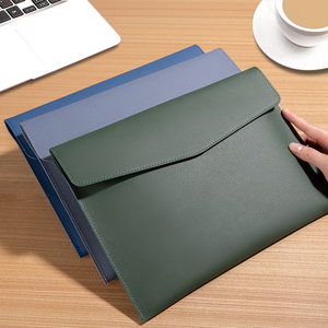 Hot bán biểu tượng tùy chỉnh PU da <span class=keywords><strong>A4</strong></span> chủ tập tin Kinh Doanh Phong bì văn phòng họp tài liệu túi khả năng hiển thị cao logo cho các tài liệu - Product Image 6