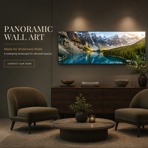 Tableau mural panoramique Montagne Lac <span class=keywords><strong>Paysage</strong></span> Forêt Vallée pour Salon Bureau Hôtel Lodge Intérieurs Naturels - Product Image 5