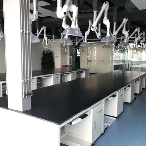 <span class=keywords><strong>Table</strong></span> <span class=keywords><strong>de</strong></span> travail <span class=keywords><strong>de</strong></span> laboratoire avec armoire, conception CAO gratuite - Product Image 4