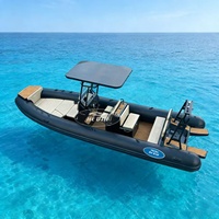Hedia 2026 Luxe 23 pieds RIB 700 CE Europe PVC Hypalon Orca Bateau pneumatique de patrouille RIB à vendre