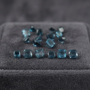 Topacio Azul de Londres Natural, Corte Ovalado de 8x8mm, Piedras Preciosas Sueltas Facetadas, Certificado por Terceros, Venta al Por Mayor, Gopika Exports para Joyería - Product Image 2