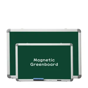 Tablero de tiza de escritura magnética para aula escolar, marco de aluminio para pared, tablero verde para oficina