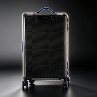 Valise résistante aux chocs en fibre de carbone véritable, approuvée par la TSA, durable, coque rigide, idéale pour les voyages d'affaires et les voyages en plein air