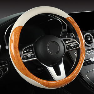 Cubierta de <span class=keywords><strong>volante</strong></span> de grano de madera de cuero antideslizante para coche cubierta protectora Universal para <span class=keywords><strong>volante</strong></span> de coche estilo de moda 38cm <span class=keywords><strong>tipo</strong></span> O <span class=keywords><strong>D</strong></span> - Product Image 2