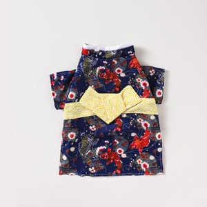 Pastoral Red Cartoon Classics New Year's <b>Dog</b> Kimono Coat Polyester Print Winter Warm Eco-friendly Hand Wash Pet <b>Clothes</b> - Product Image 5