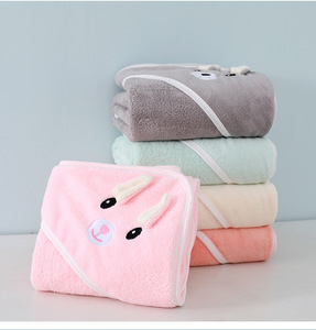 <span class=keywords><strong>Serviette</strong></span> <span class=keywords><strong>de</strong></span> <span class=keywords><strong>bain</strong></span> pour bébé à capuche en polaire corail <span class=keywords><strong>de</strong></span> qualité supérieure, super absorbante, motif animal - Product Image 1