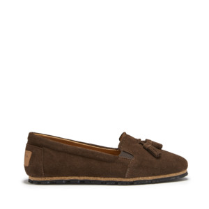 Espadrilles à franges pour femmes, daim marron - Product Image 2