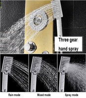 Panneau de douche mural en acier brossé Aquacubic Hydromassage Massage Douche