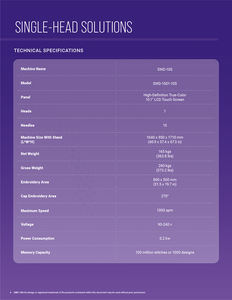 آلة تطريز رأس واحد/12 إبرة Ricoma ، استوديو منزلي - Product Image 4