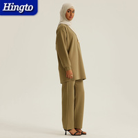Fabricant de nouveaux vêtements modestes de Dubaï vêtements de sport survêtement modeste en gros 2 pièces ensemble vêtements de sport pour musulman ensemble de sweat à capuche