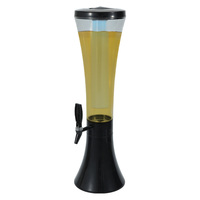 Dispenser Bir Menara 3L dengan Keran, Plastik Warna-warni LED, untuk Minuman Dingin di Restoran, Hotel, Bar, Ekonomis untuk Minuman Jus