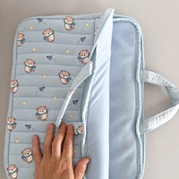 300T Pongee Quilted Padded Laptop Sleeve Case Tahan Air dengan Lapisan Fleece Lembut dan Pegangan Atas untuk Komputer 14 15.6 Inch
