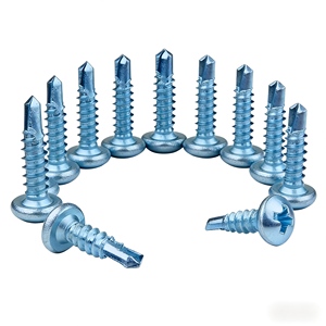 Vis autoperceuses à tête bombée, plaquées <span class=keywords><strong>zinc</strong></span> bleu-blanc, pour profilés légers en acier - Product Image 5