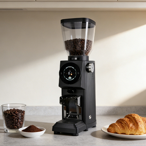 Moulin à café professionnel 600W à meules coniques de 83 mm, broyeur automatique de grains d'espresso commercial pour hôtels et bars, idéal pour les baristas - Product Image 1