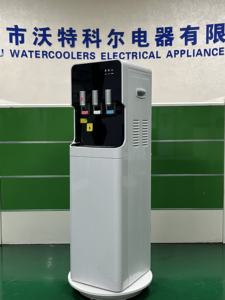 Distributore di refrigeratore d'acqua di lusso 3 rubinetti compressore di raffreddamento in plastica distributore di acqua in bottiglia caldo e freddo - Product Image 3