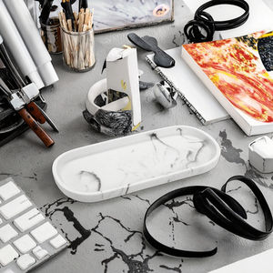 Bandeja de Resina Personalizada Clásica de un Solo Compartimento, Organizador de Tocador para Sala de Estar, Almacenamiento Pintado con Laca para Encimera de Cómoda - Product Image 3