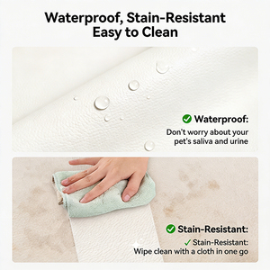 Umweltfreundliche Praktische Vier-Jahreszeiten-Hundematte Warm im Winter und Bissfest Große Abnehmbare Robuste Leder-Hundebettmatte - Product Image 5