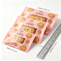 Sacs à biscuits personnalisés, sacs d'emballage individuels pour beignets/biscuits en plastique laminé écologique, petits, transparents et thermoscellables