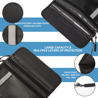Sac de documents ignifuge avec logo personnalisé et bande réfléchissante pour le rangement au bureau
