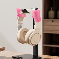 Breloques contemporaines en silicone en forme d'oreilles de chat pour écouteurs et casques de jeu - Cadeau d'anniversaire couleur personnalisée