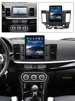 Tesla untuk Mitsubishi Lancer 2007-2012 vertikal Multimedia musik Double Din 360 Video Stereo sistem kamera dvd Mobil pemutar Radio