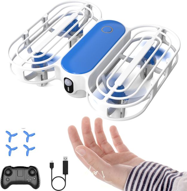 2024 DWI Dowellin Beginner Drones for Kids,Toy Drone with Camera Altitude-Hold Self-Rotation FPV Camera for Kids