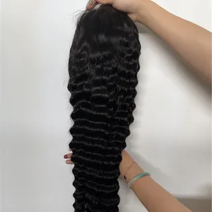 Full Swiss Lace Hd Virgin Red Real Human Hair Yaki Wigs Frontal Wigs Pre Plucked Water Wave Deep Wave Wig Vendor