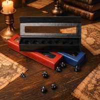 Boîte à dés rectangulaire en cuir PU de qualité supérieure, boîte de rangement magnétique pour un cadeau parfait pour les joueurs